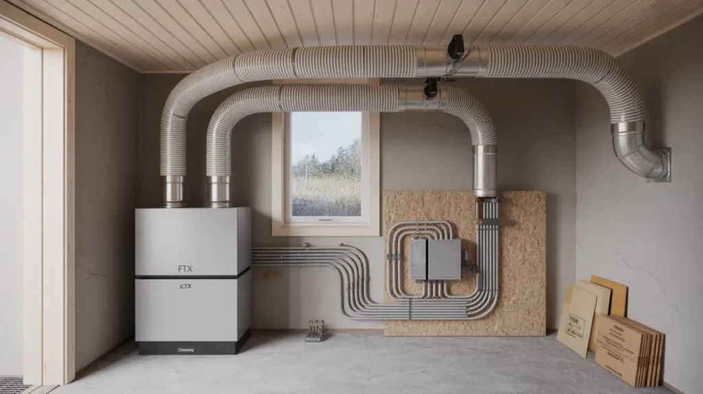 installation av ftx ventilation och mekanisk v rmev xling i g shaga liding