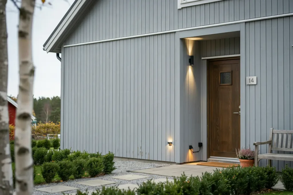 elrenovering och montering av utebelysning vid entr i brevik